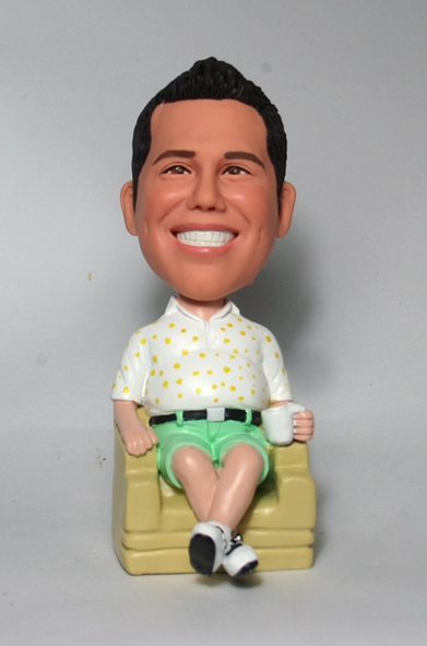 man on sofa custom bobbleheads