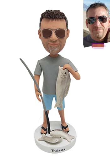 Custom bobbleheads with your face and sunglasses