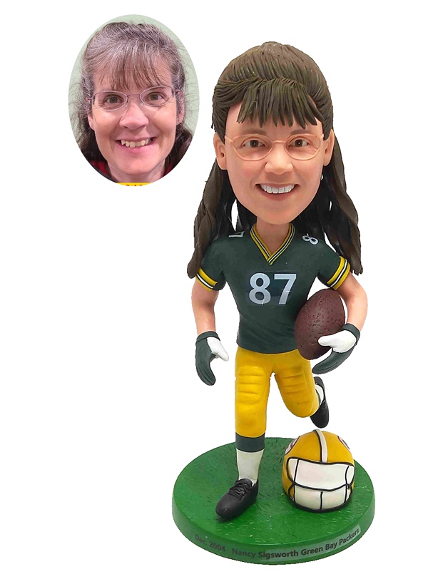 Custom bobbleheads Green Bay Packers football Fans Bobbleheads (any team/logo)