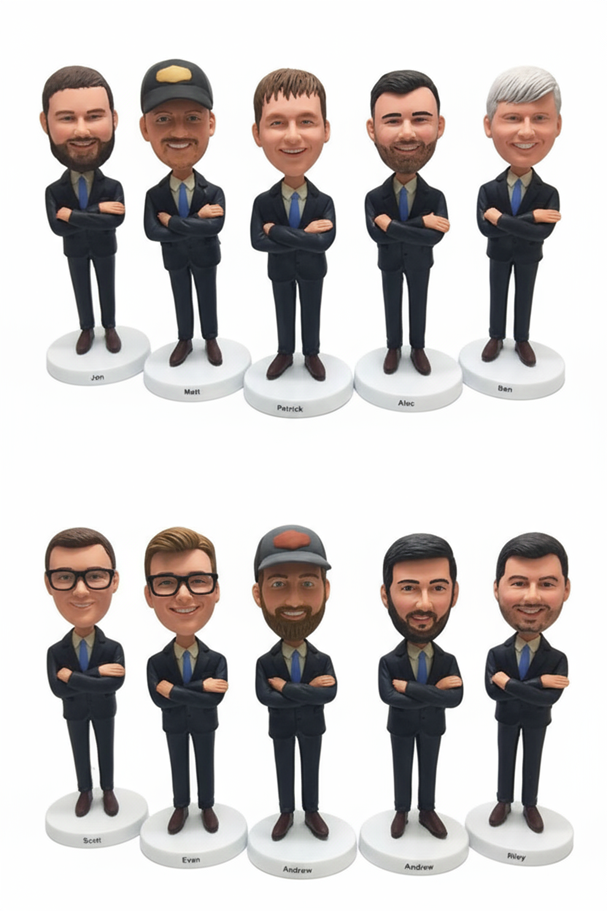 Custom Groomsmen Bobbleheads | Bulk Order, Personalized Wedding Gifts | Perfect Groomsmen Gifts