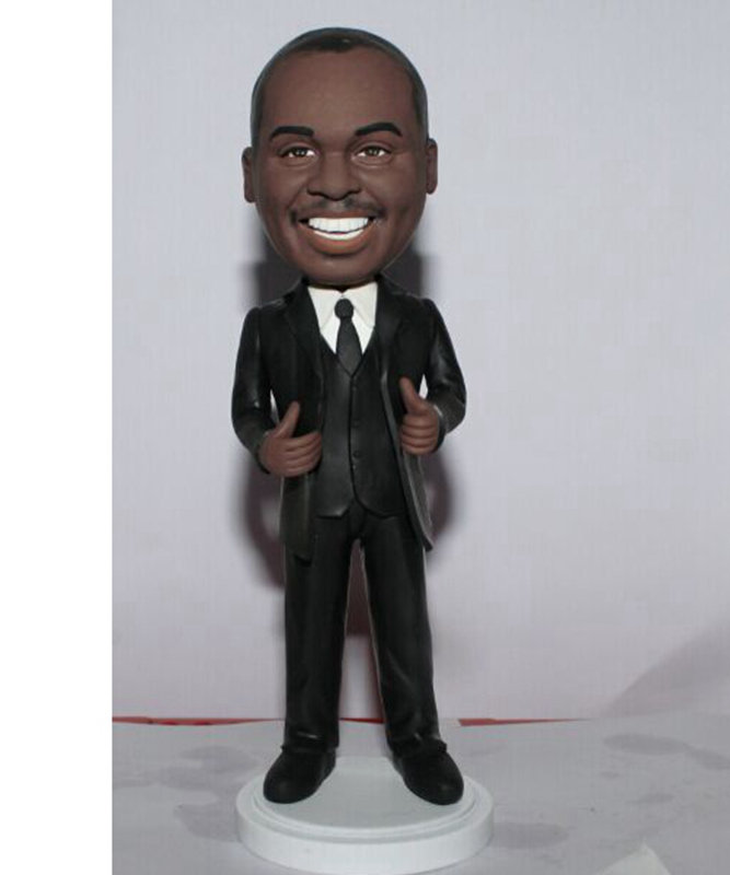 Custom bobblehead - Thumb up man in suit