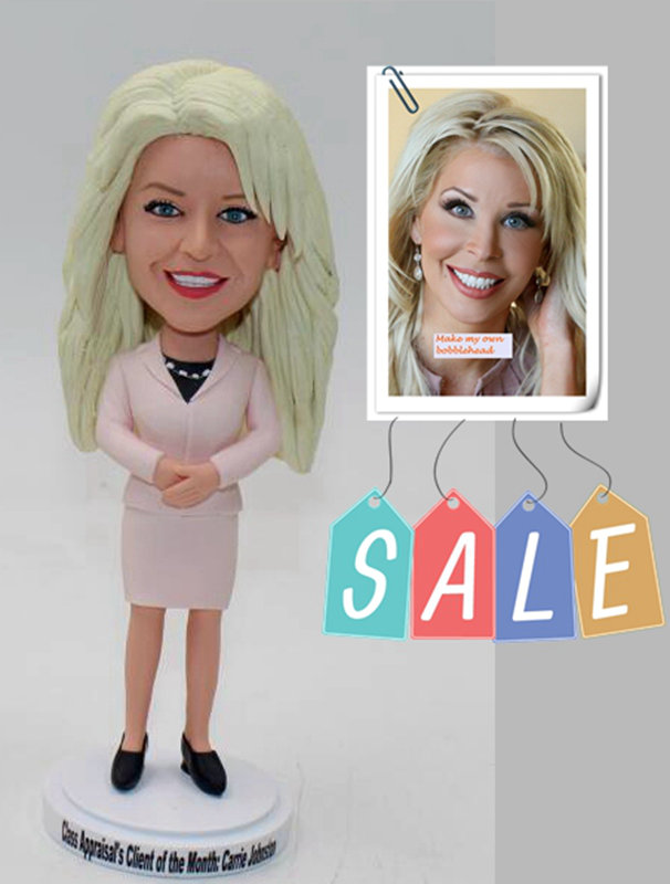 Custom bobblehead doll office lady  - Click Image to Close