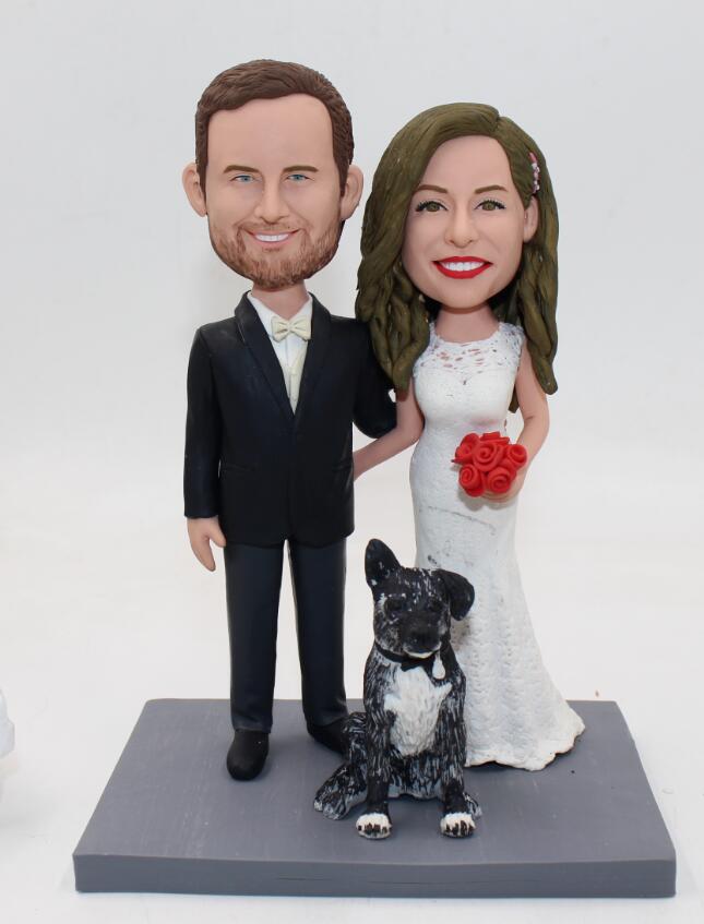 Custom bobblehead cake toppers