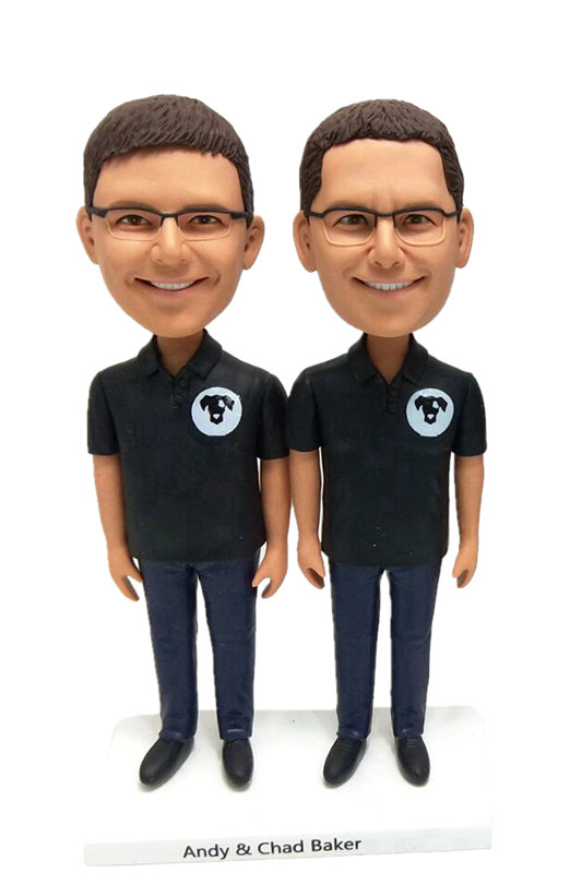 Custom bobble heads dolls for twins bobblehead dolls  - Click Image to Close