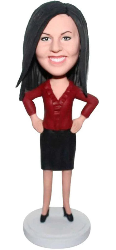 Custom bobblehead doll office lady bobble head dolls for boss