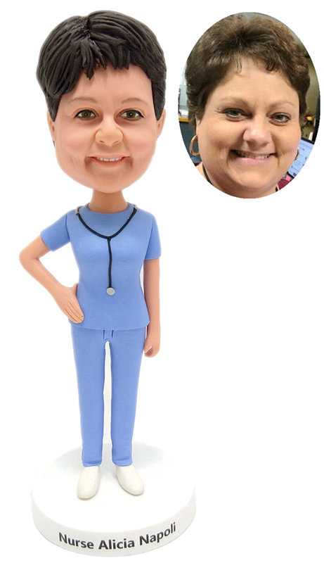 Custom boblehead Hospital Nurse bobble head dolls for her
