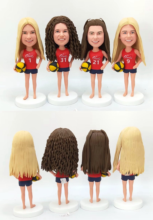 Bulk Custom Volleyball Player Bobbleheads – Personalized Team Gifts with Uniforms & Logos