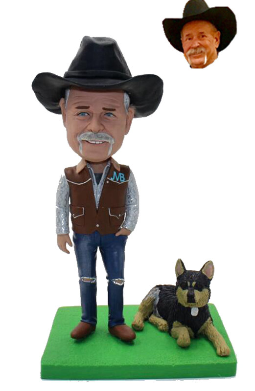 Custom Cowboy bobblehead for dad Father's Day