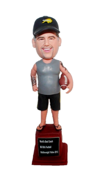 Custom trophy bobblehead for winner or champion