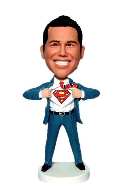 Custom Super dad super boss Superman transform bobbleheads