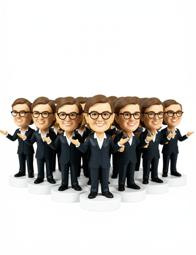 Bulk Custom Female Boss Bobbleheads | Corporate & Party Gifts | 10–2000 pcs