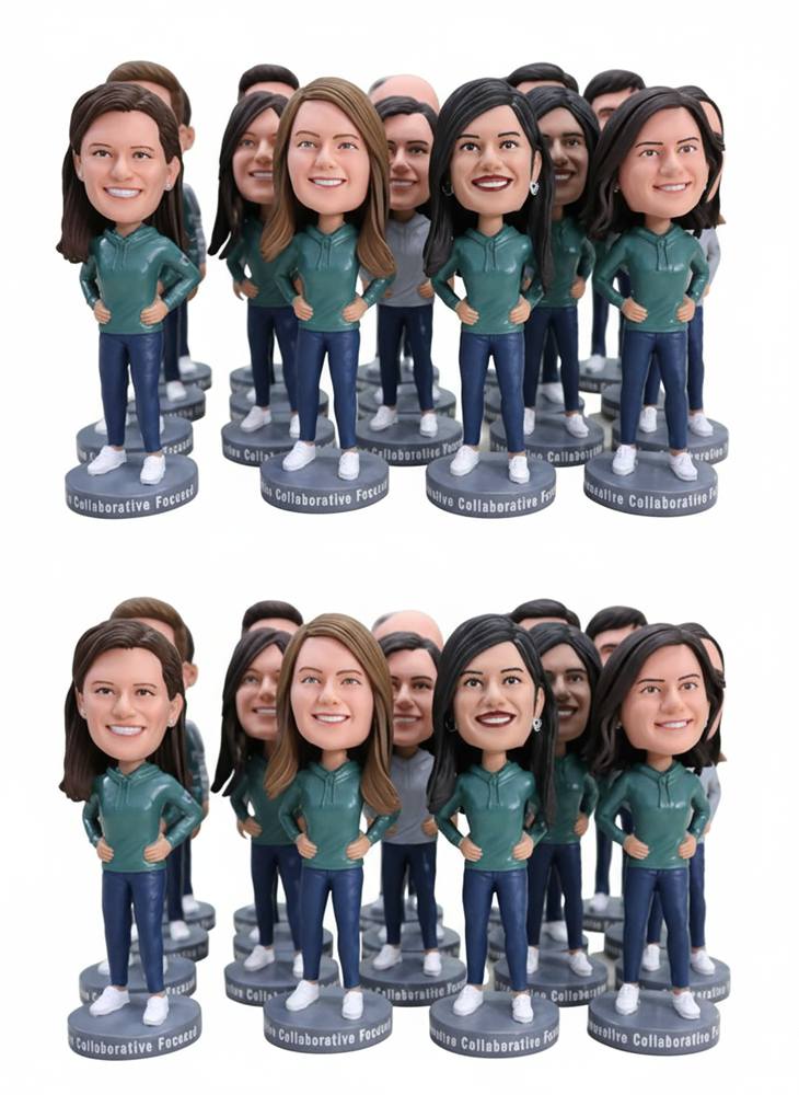 Custom Team Bobbleheads – Bulk Order with Different Faces for Employees & Corporate Gifts