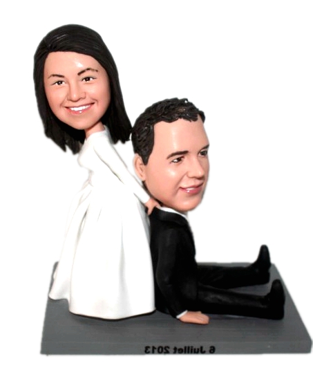 Custom cake toppers Bride dragging groom wedding cake toppers  - Click Image to Close
