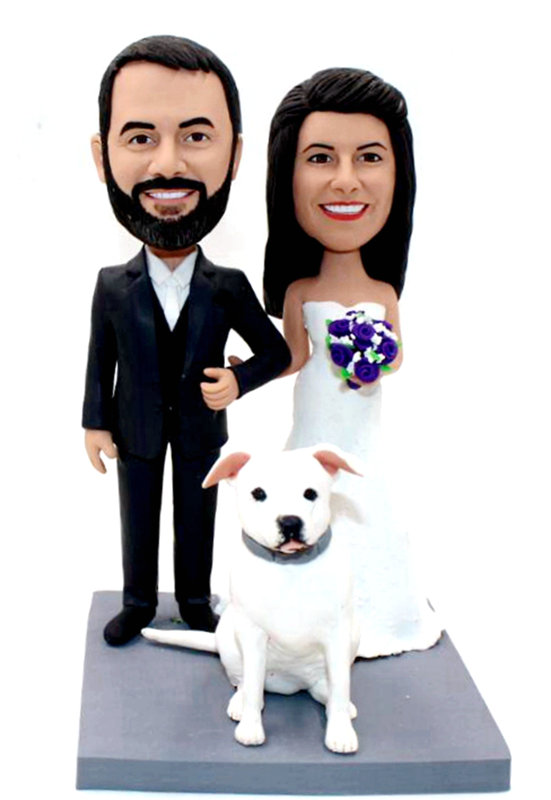 Custom Wedding bobblehead cake toppers bobble doll wedding