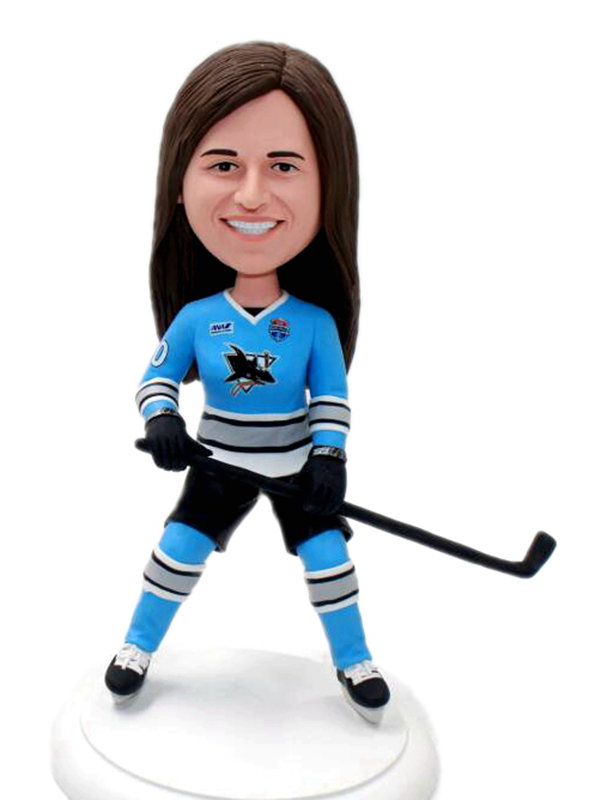 Custom bobbleheads hockey bobblehead doll for her [B1212] 65.00