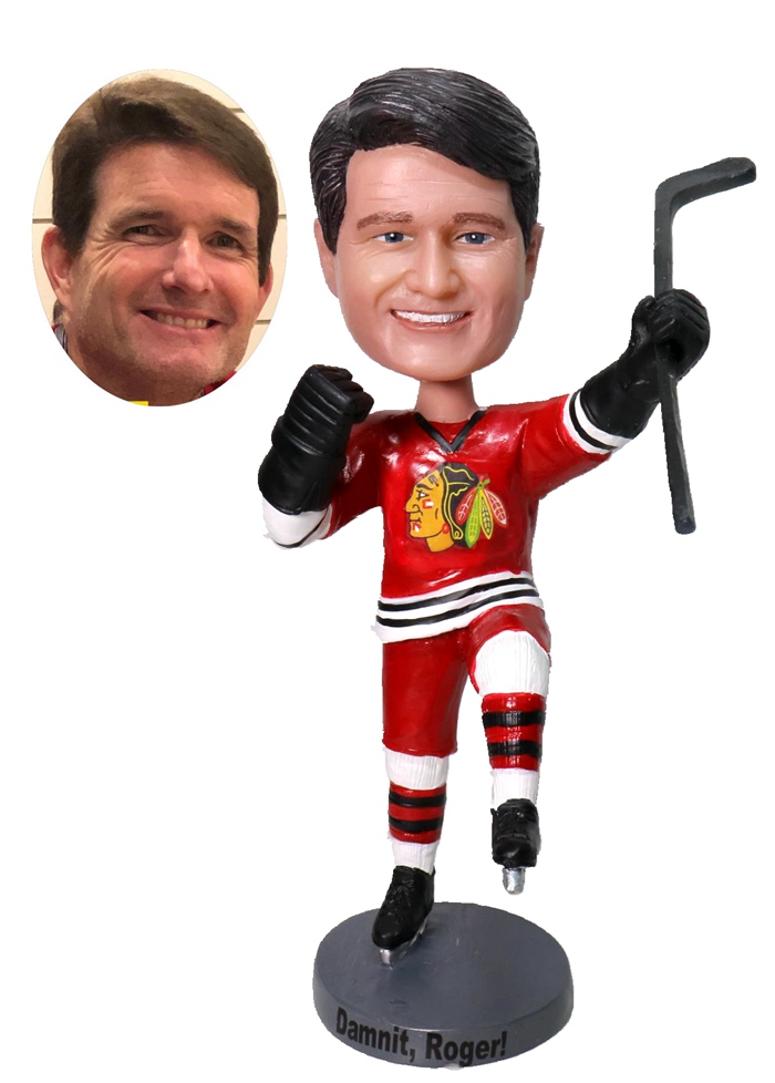 Custom bobblehead hockey player Chicago Blackhawks Team(Or any other teams)