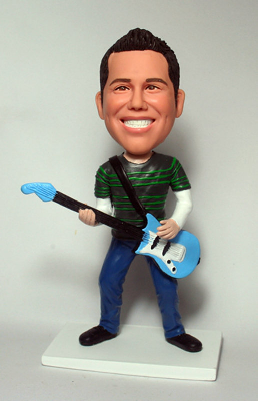 Custom bobblehead  guitar player  - Click Image to Close