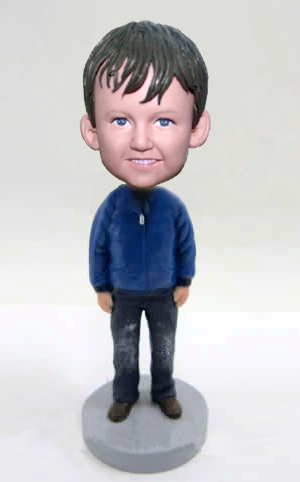 Custom causal boy bobblehead