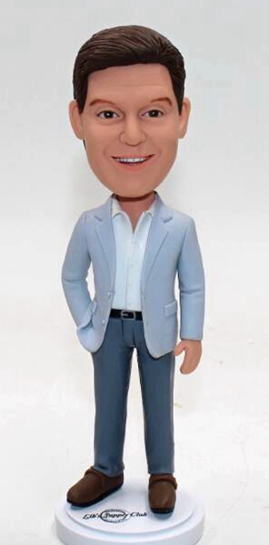 Custom bobblehead in casual suit